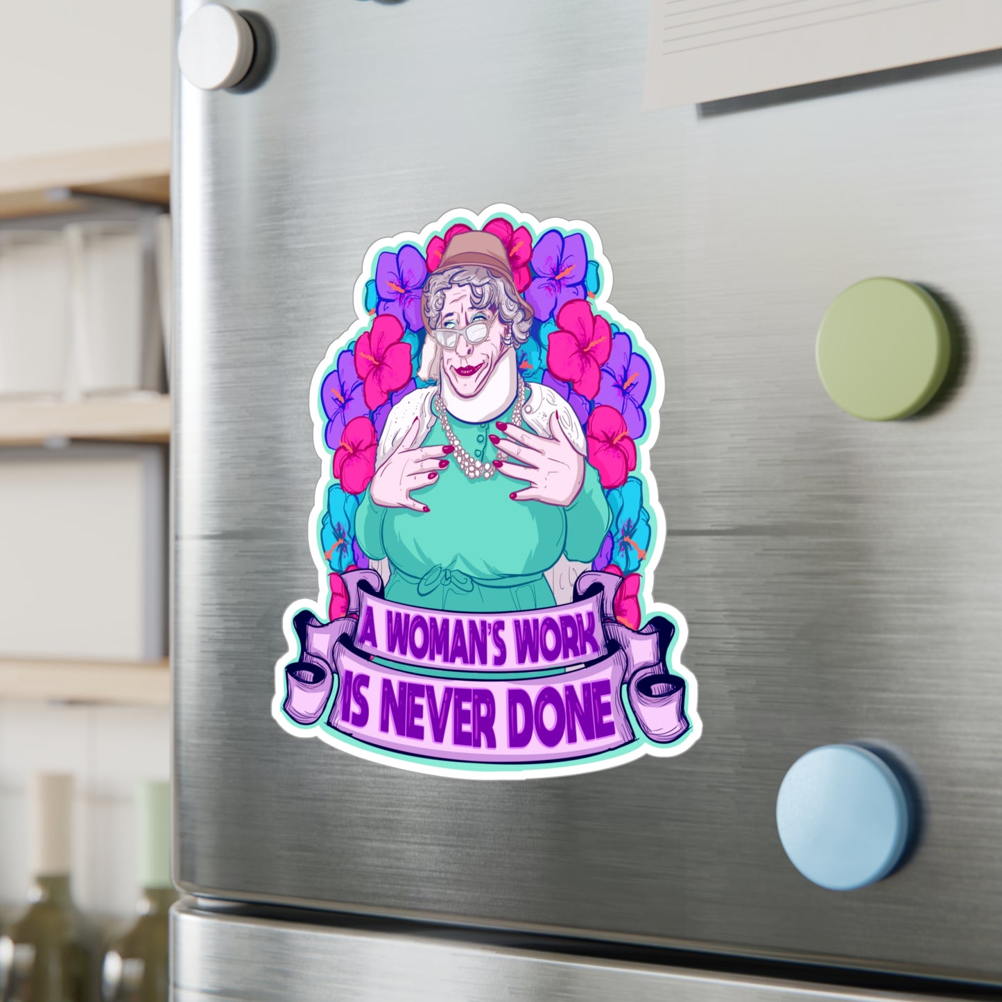 Auntie Nelda Kiss-Cut Vinyl Decal