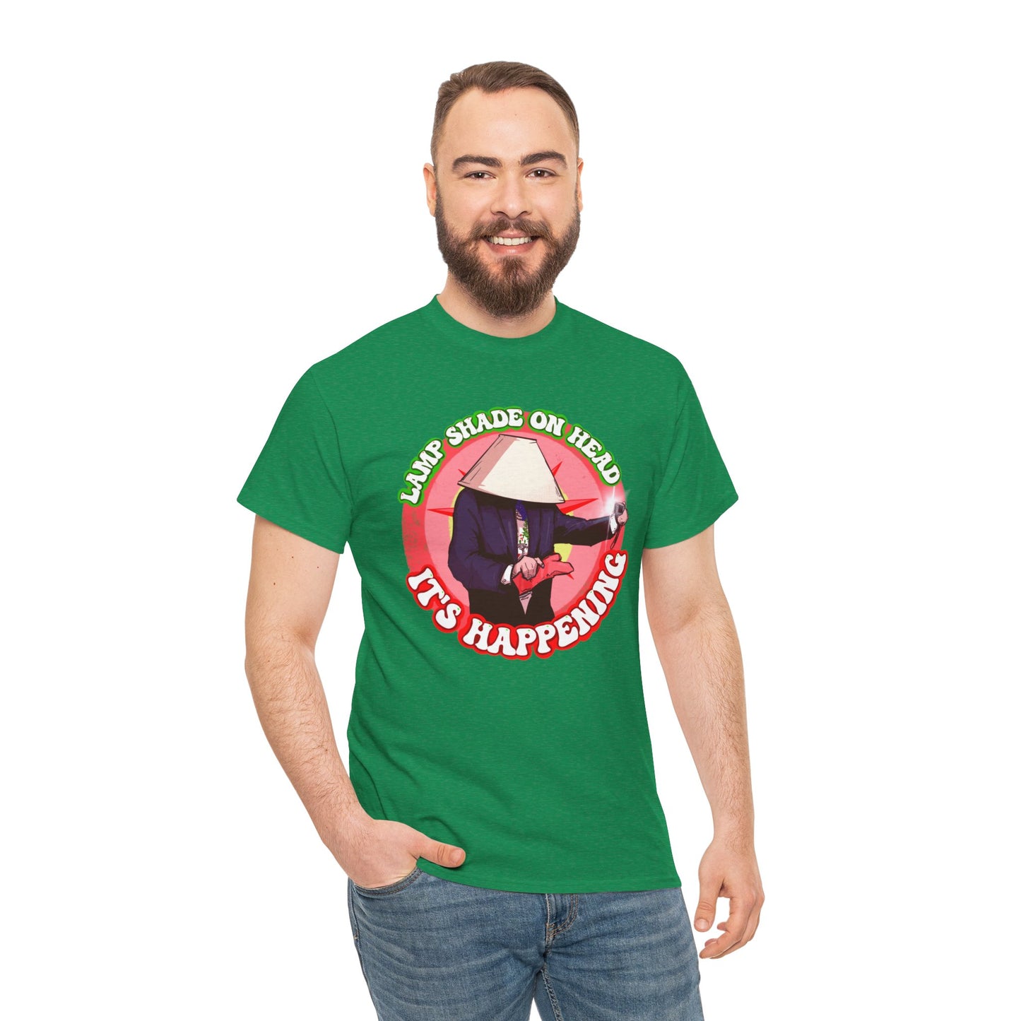Lampshade On Head Unisex Heavy Cotton Tee