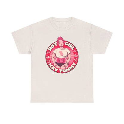 Hot Girl Icky Tummy Unisex Heavy Cotton Tee