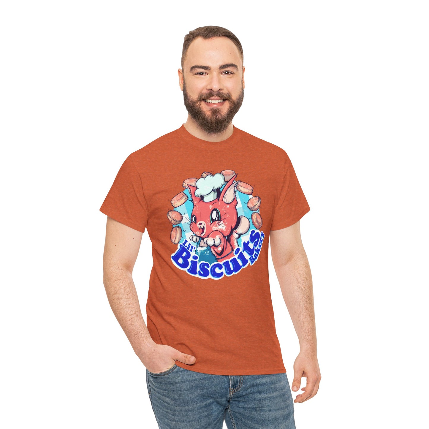 Lil Biscuits Cat Bakery Unisex Heavy Cotton Tee