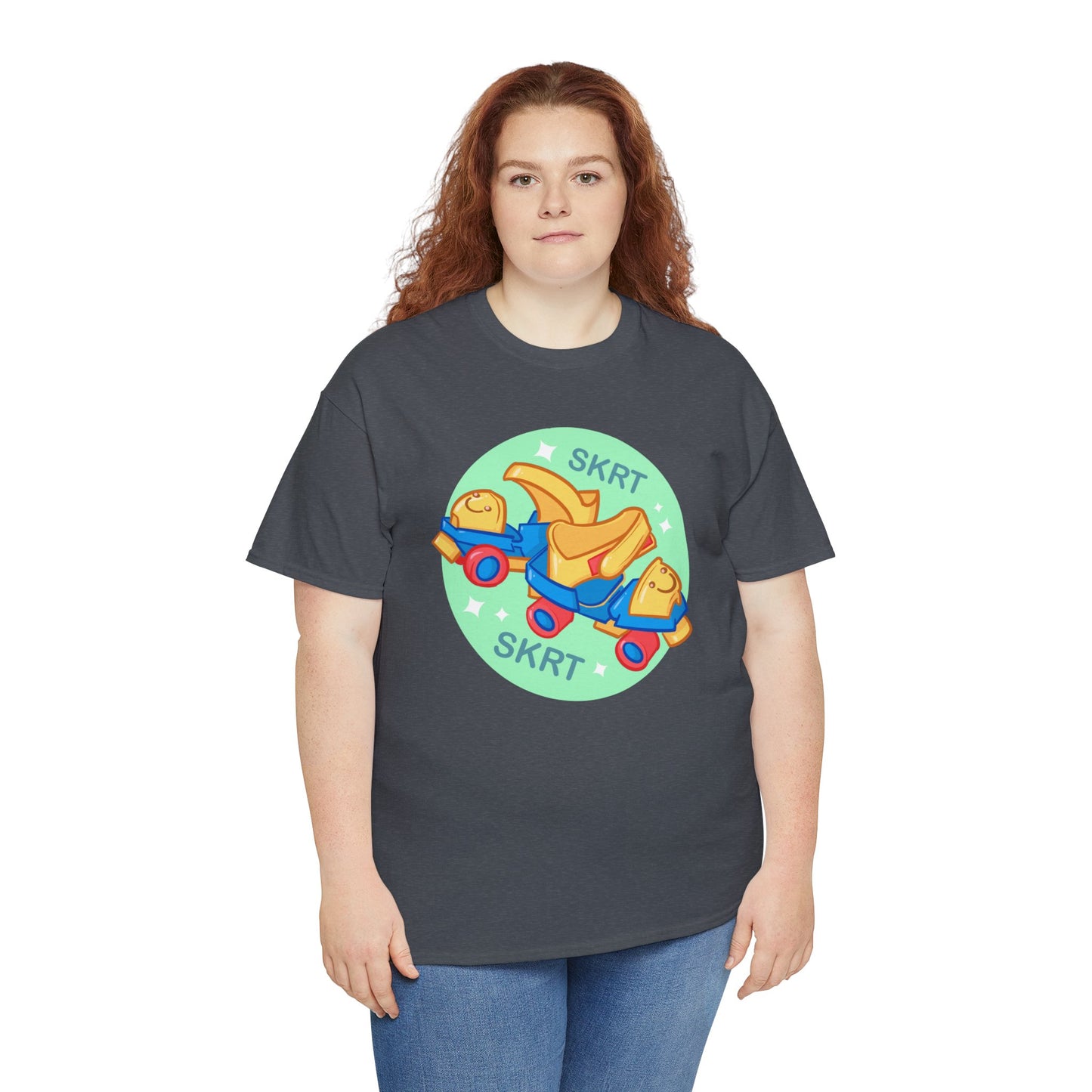 Roller Skates Unisex Heavy Cotton Tee