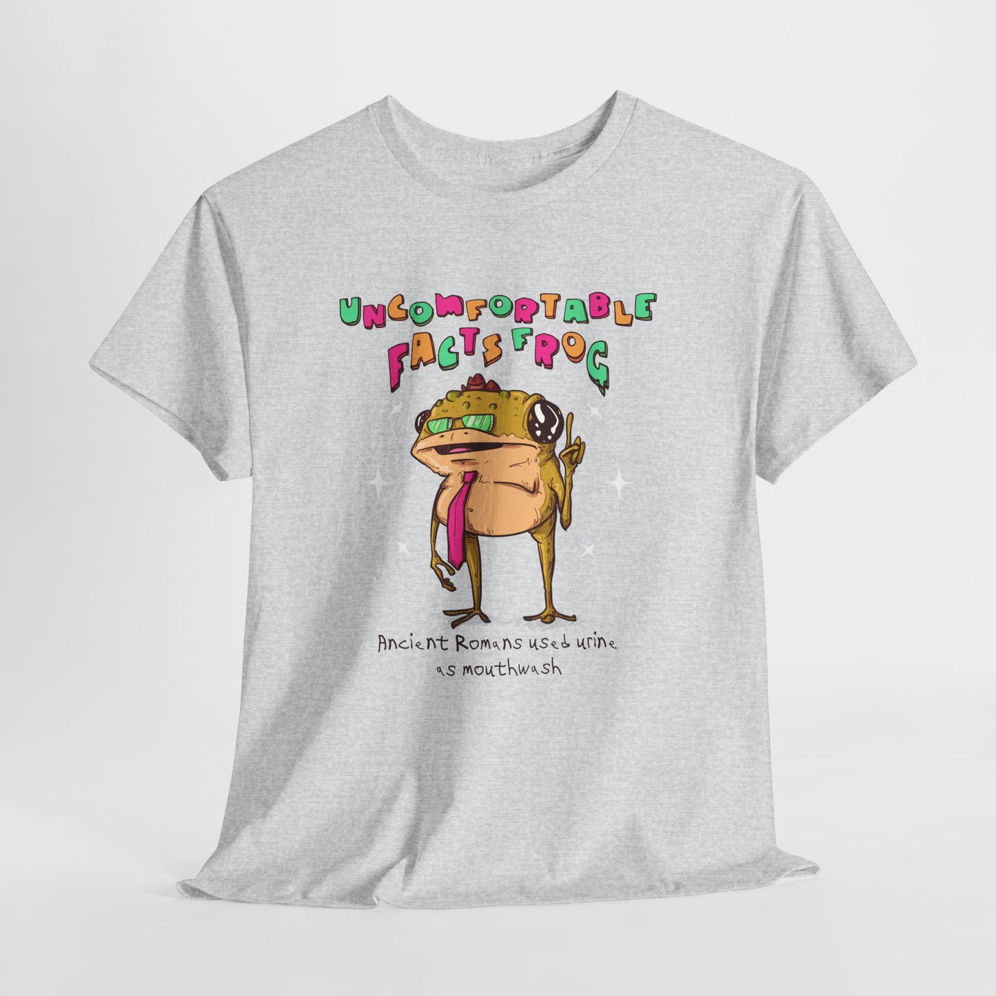 Uncomfortable Facts Frog Unisex Heavy Cotton Tee