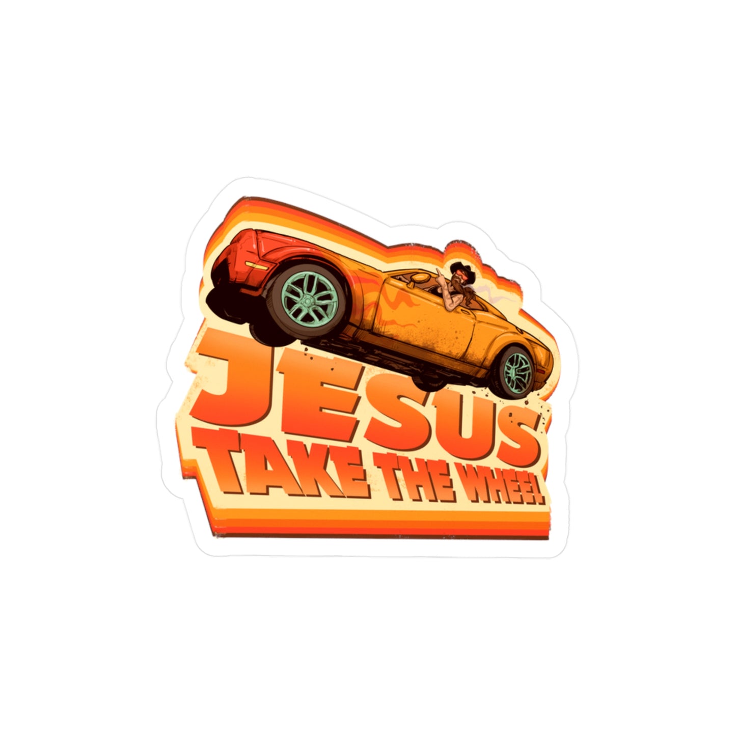 Off Road Jesus Kiss-Cut Vinyl Decal