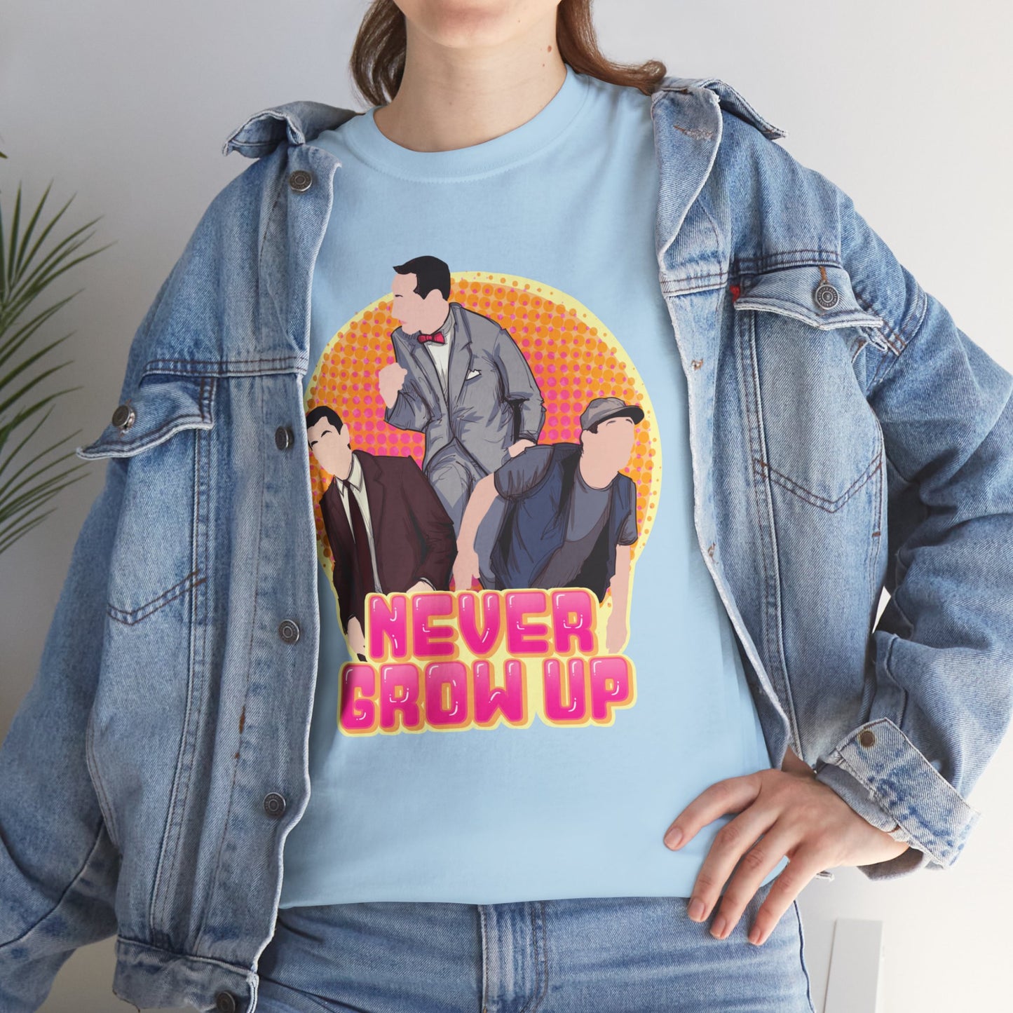 Never Grow Up Unisex Heavy Cotton Tee