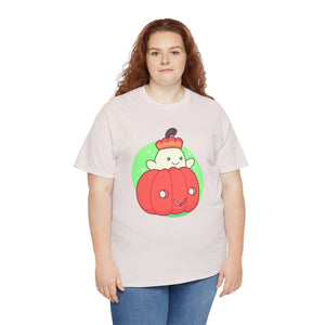 Pumpkin Ghost Unisex Heavy Cotton Tee