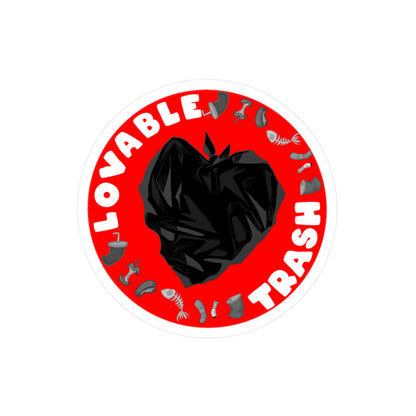 Loveable Trash Kiss-Cut Vinyl Decal