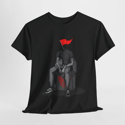 Red Flag Male Unisex Heavy Cotton Tee