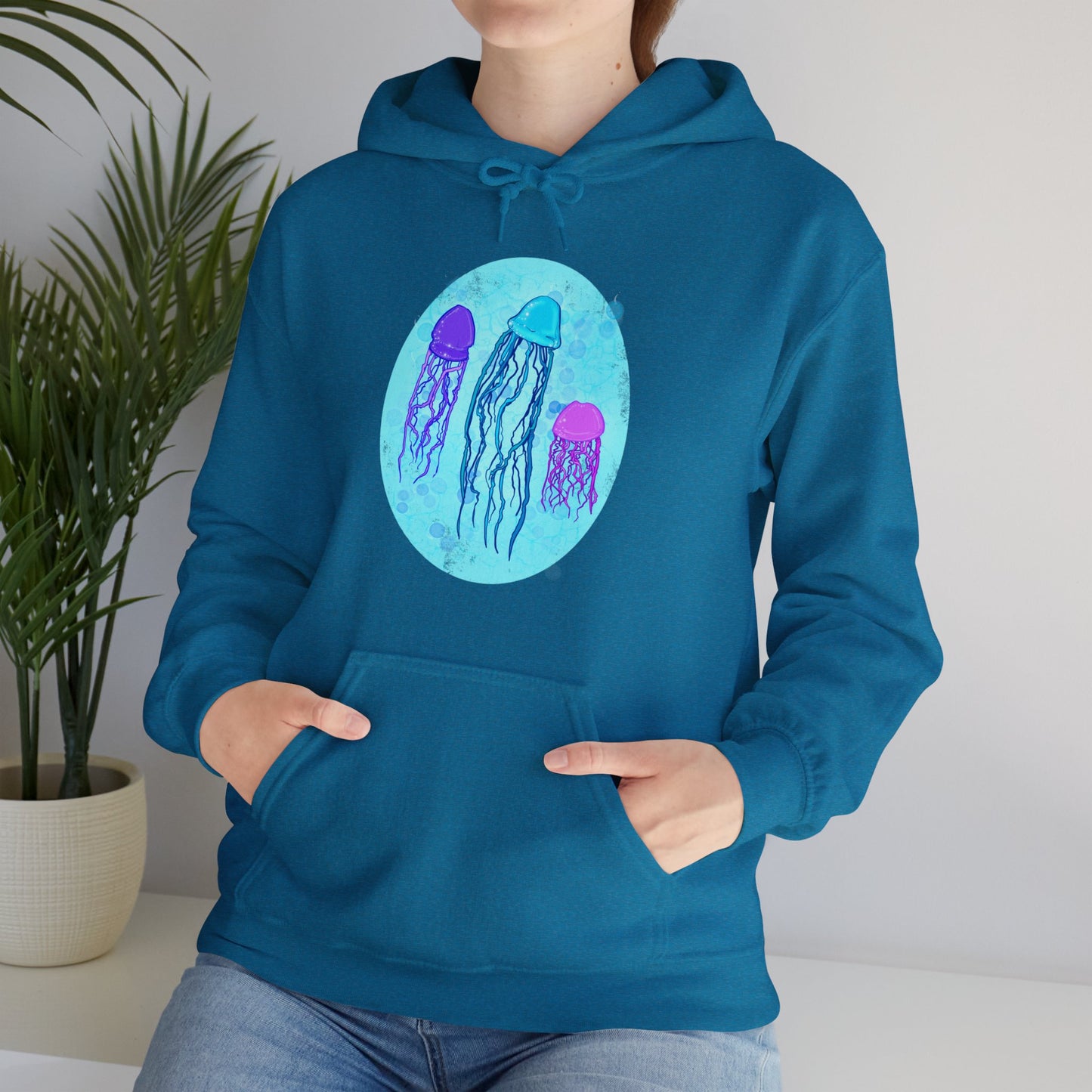 Jellyfish Varieties Unisex Heavy Blend Hooded Sweatshirt