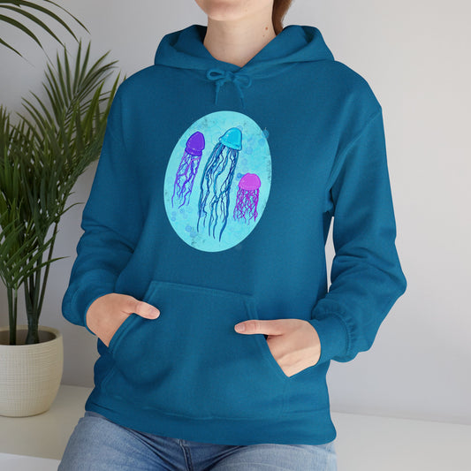 Jellyfish Varieties Unisex Heavy Blend Hooded Sweatshirt