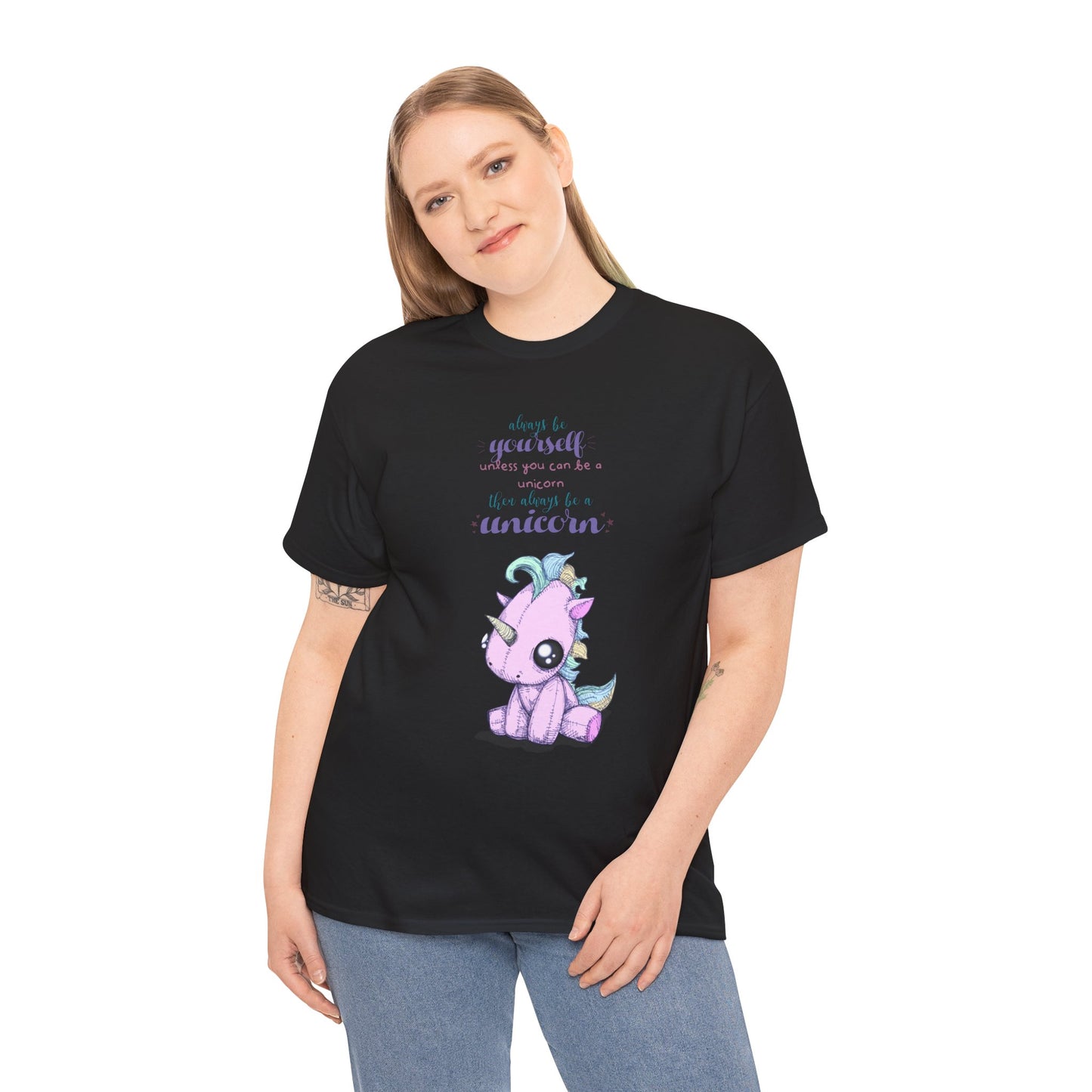 Be Yourself Unicorn Unisex Heavy Cotton Tee