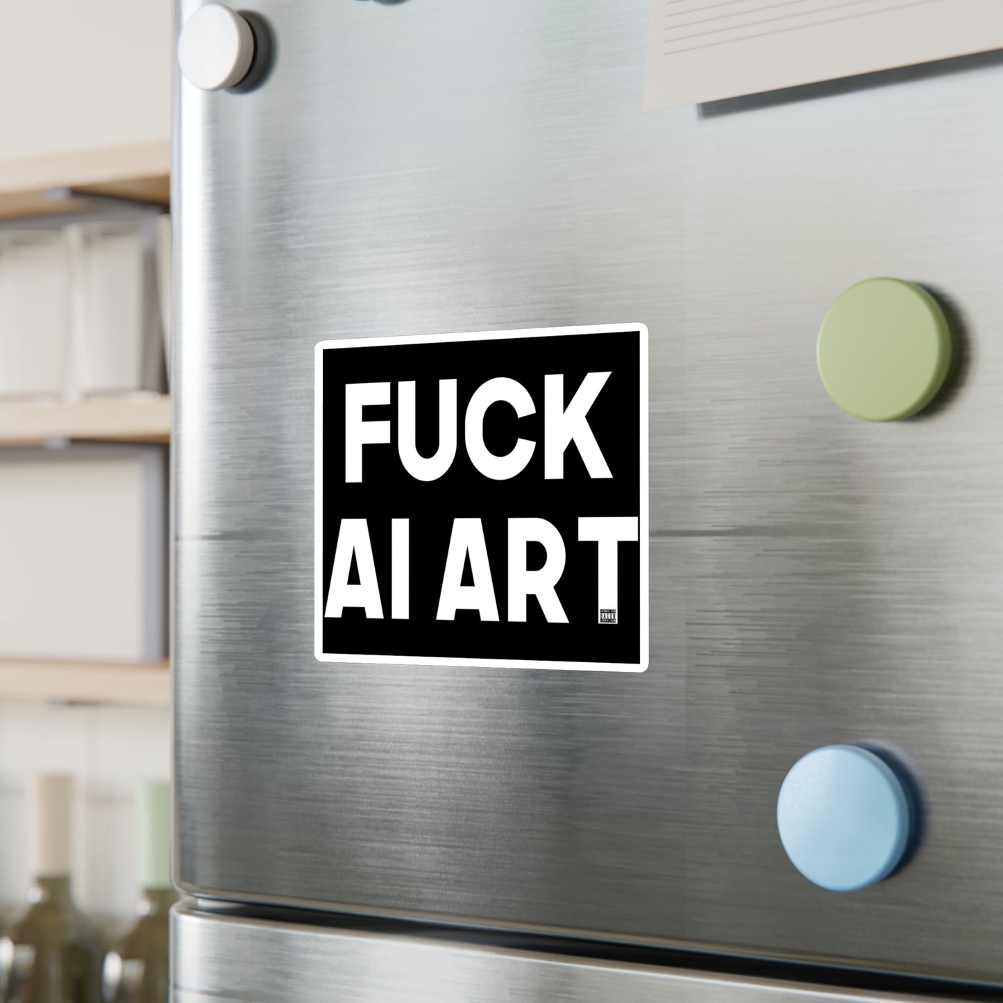 Fuck AI Art Kiss-Cut Vinyl Decal