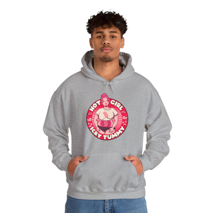 Hot Girl Icky Tummy Unisex Heavy Blend Hooded Sweatshirt