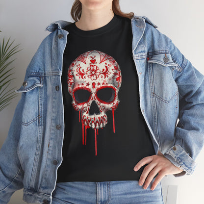 Blood Skull Unisex Heavy Cotton Tee