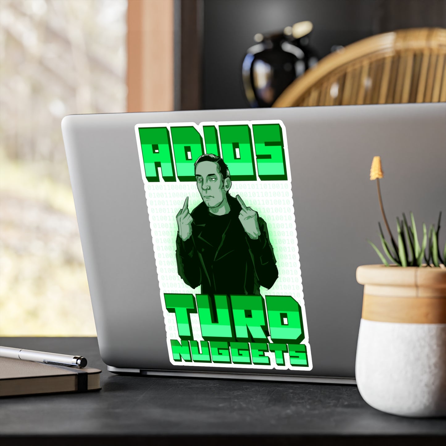 Adios Turd Nuggets Kiss-Cut Vinyl Decal