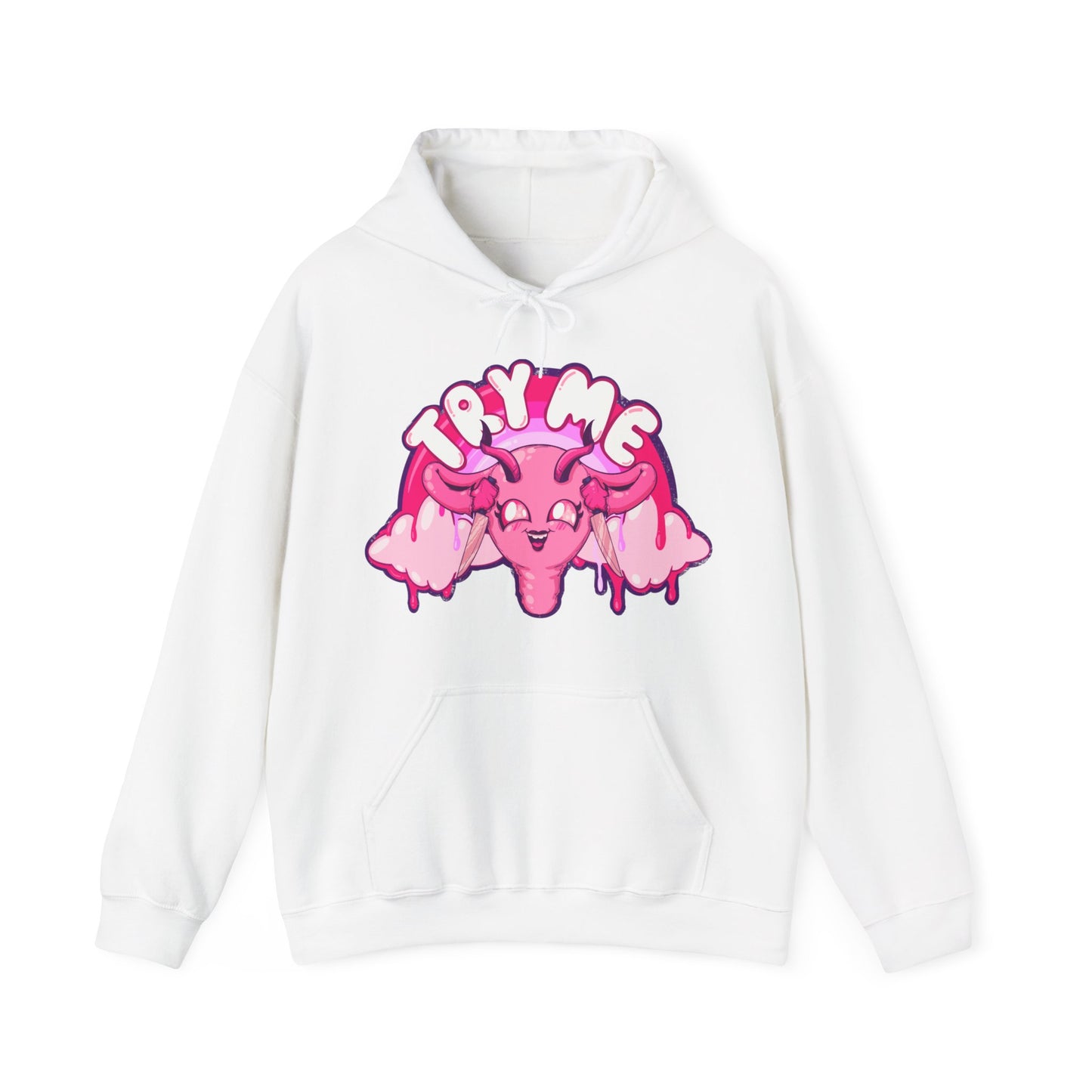 Try Me Uterus Unisex Heavy Blend Hooded Sweatshirt