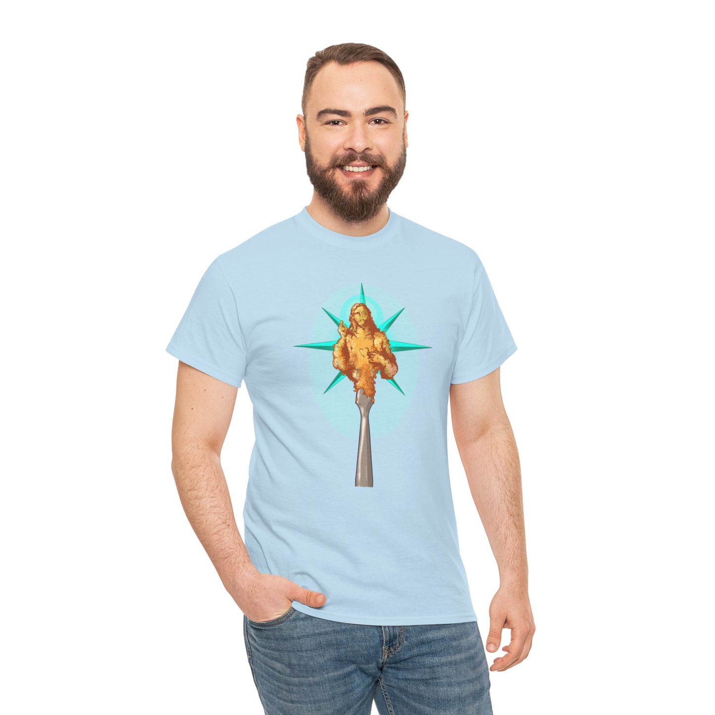 He Is Resin Unisex Heavy Cotton Tee