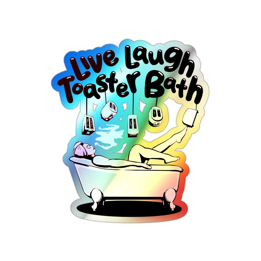 Toaster Bath Holographic Die-cut Stickers