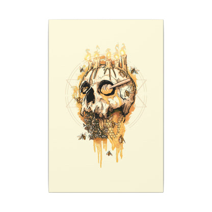 Elemental Skull Honeycore Matte Canvas Stretched