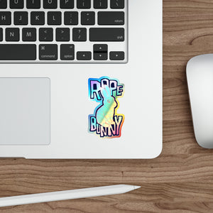 Rope Bunny Holographic Die-cut Stickers