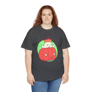 Pumpkin Ghost Unisex Heavy Cotton Tee