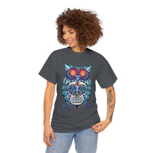 Sugar Skull Owl Unisex Heavy Cotton Tee