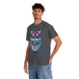 Sugar Skull Owl Unisex Heavy Cotton Tee