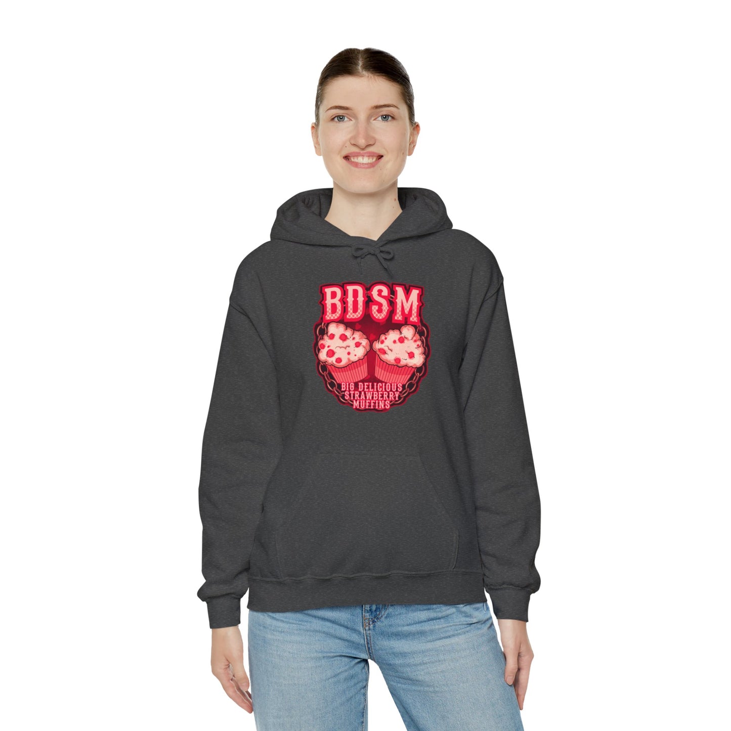 Big Delicious Strawberry Muffins Unisex Heavy Blend Hooded Sweatshirt