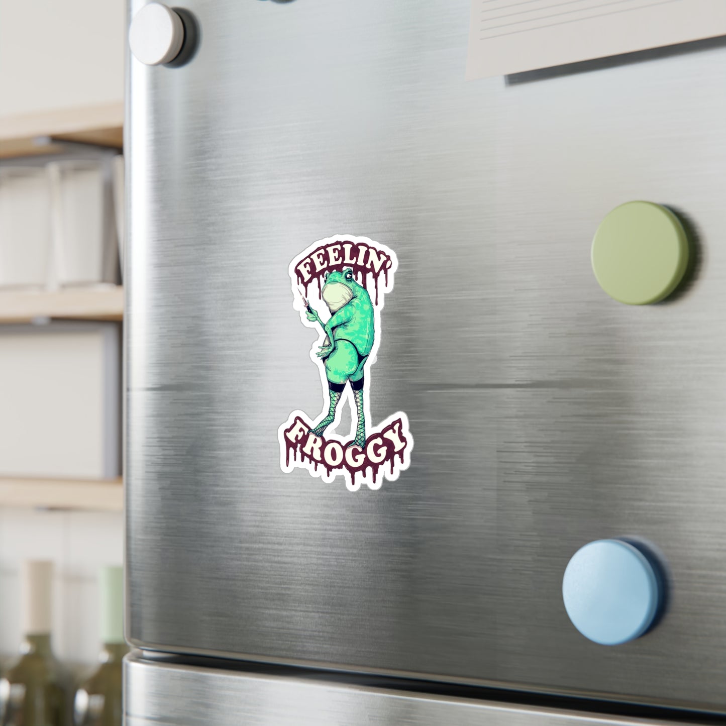 Feelin Froggy Kiss-Cut Vinyl Decal
