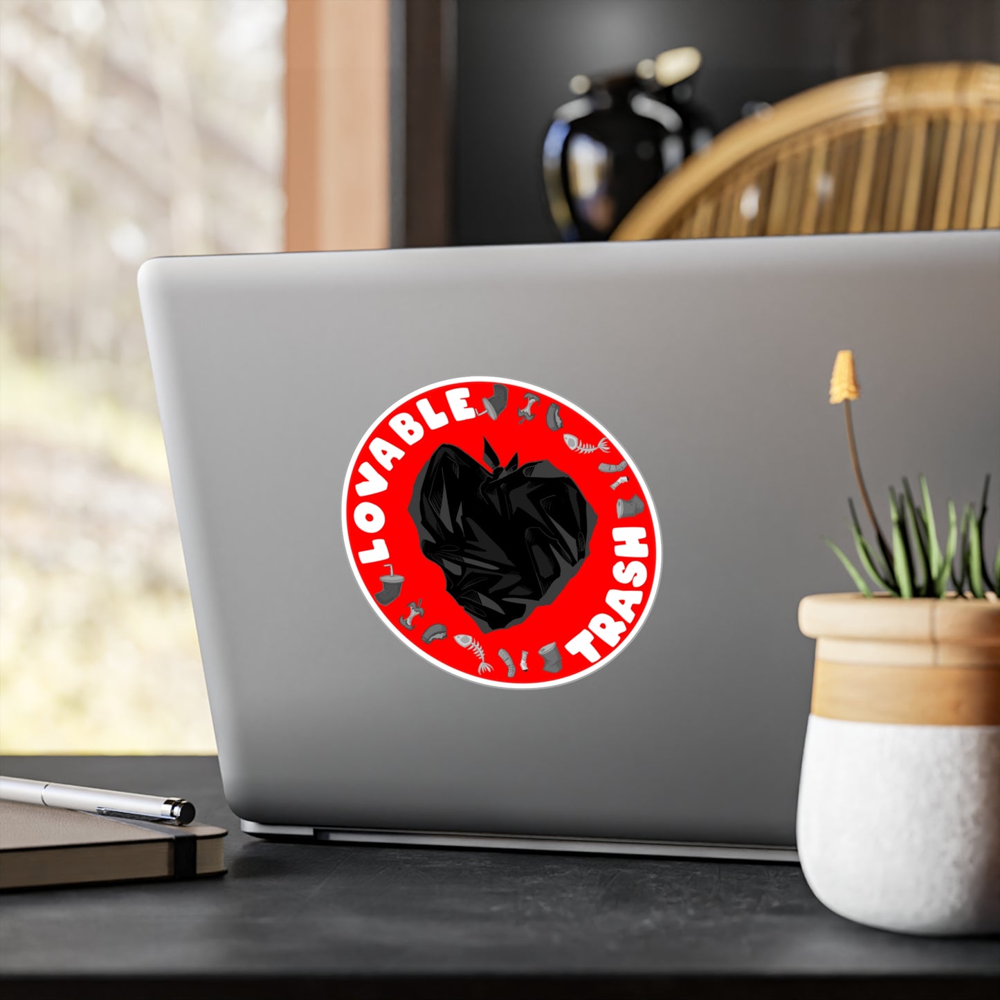 Loveable Trash Kiss-Cut Vinyl Decal