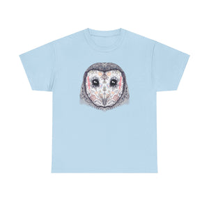 Sugar Skull Owl Unisex Heavy Cotton Tee