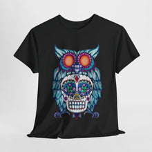 Sugar Skull Owl Unisex Heavy Cotton Tee