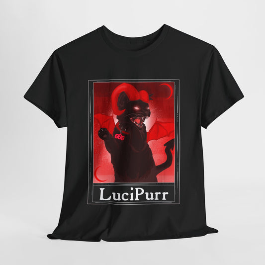 LuciPurr Tarot (Front & Back Print) Unisex Heavy Cotton Tee