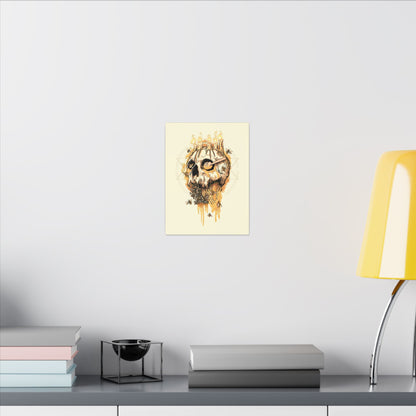Elemental Skull Honeycore Matte Canvas Stretched