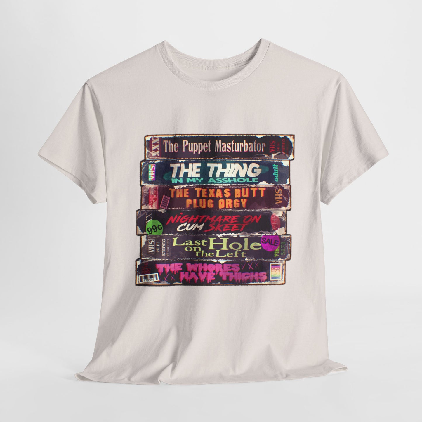 Adult Horror VHS Unisex Heavy Cotton Tee