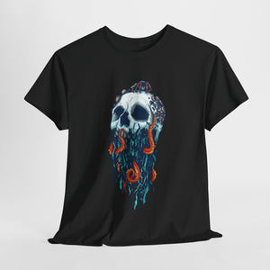 Elemental Skull Ocean Unisex Heavy Cotton Tee