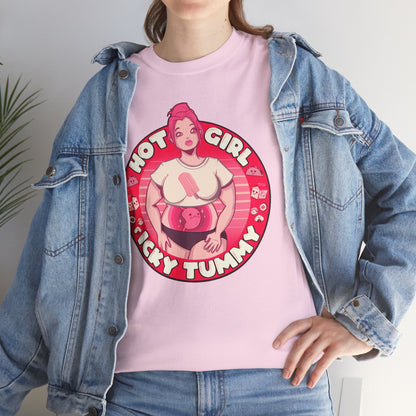 Hot Girl Icky Tummy Unisex Heavy Cotton Tee