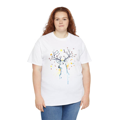 Tree Deer Unisex Heavy Cotton Tee