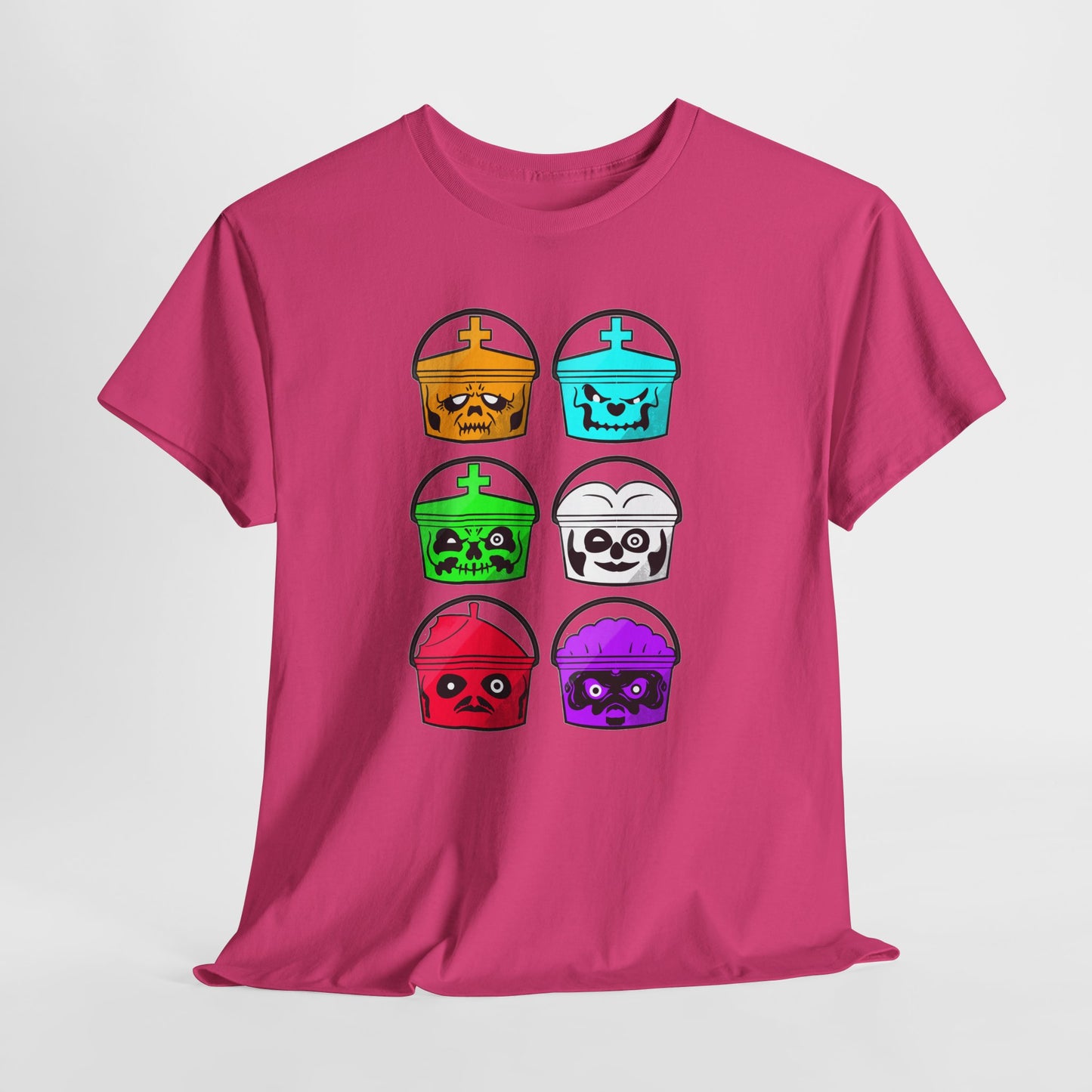 Evil Pope Halloween Pails Unisex Heavy Cotton Tee