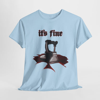 Fluid Leak Robot Unisex Heavy Cotton Tee
