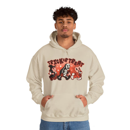 Trick Or Treat Rubber Hose Unisex Heavy Blend Hooded Sweatshirt
