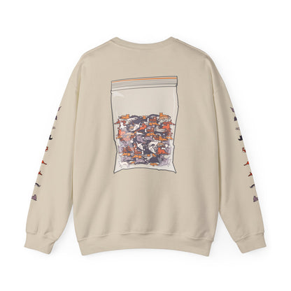 Serotonin Front + Back +Sleeve Print Unisex Heavy Blend Crewneck Sweatshirt