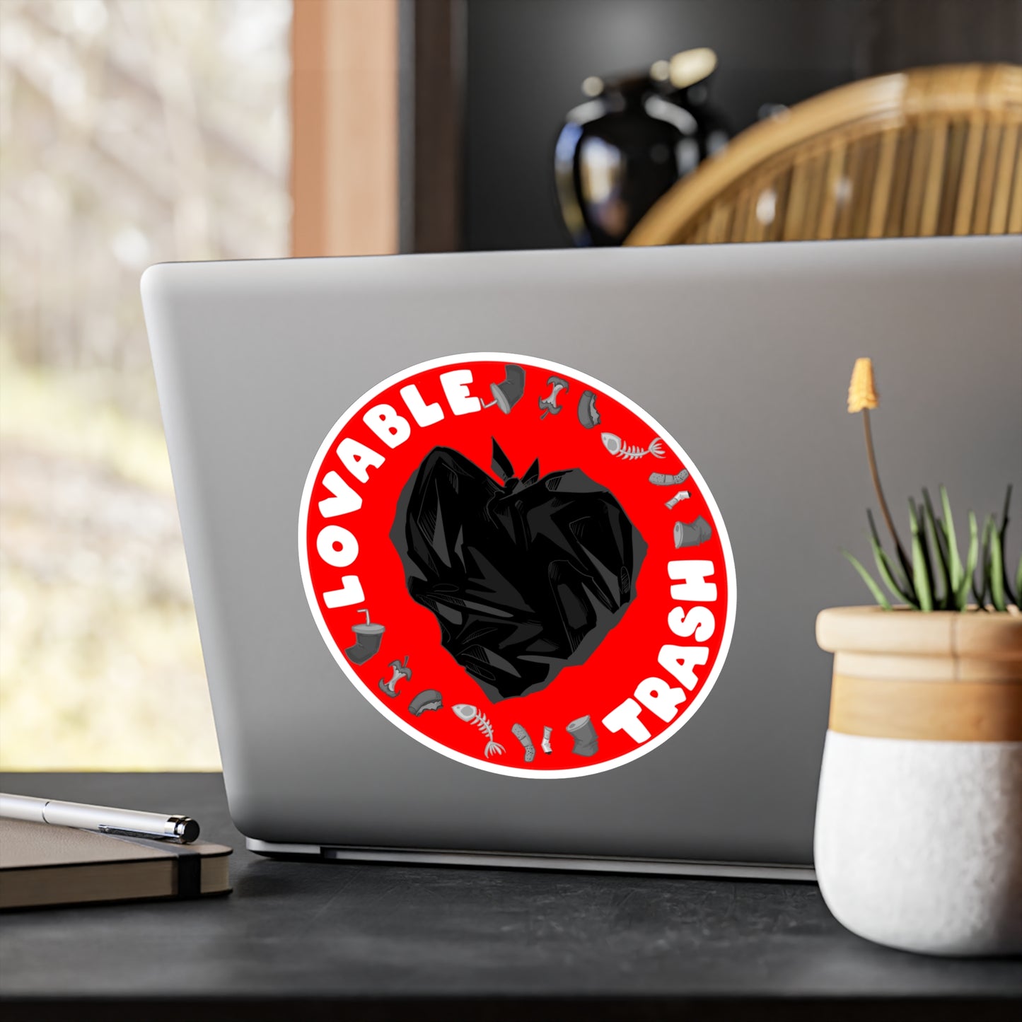 Loveable Trash Kiss-Cut Vinyl Decal