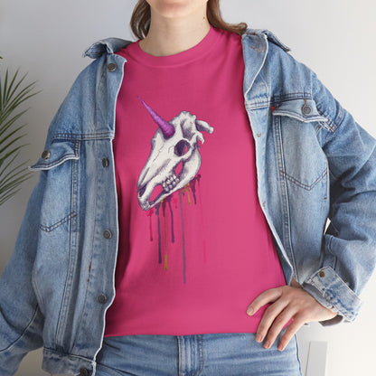 Unicorn Skull Unisex Heavy Cotton Tee