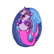 Mermaid Opossum Kiss-Cut Vinyl Decal