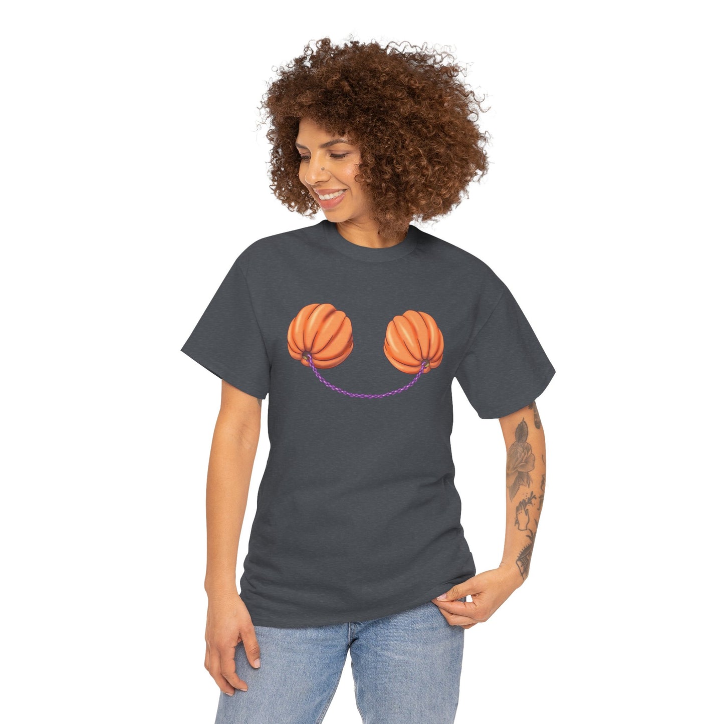Pumpkin Tits Unisex Heavy Cotton Tee