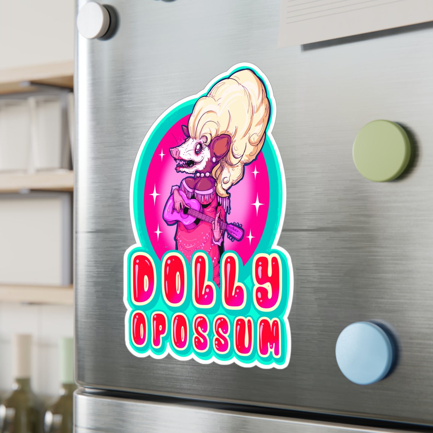 Dolly Opossum Kiss-Cut Vinyl Decal
