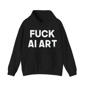 Fuck AI Art Unisex Heavy Blend Hooded Sweatshirt