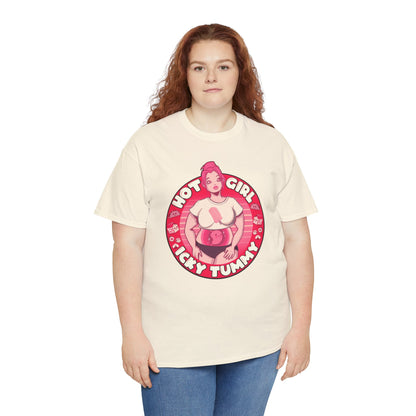 Hot Girl Icky Tummy Unisex Heavy Cotton Tee