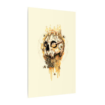 Elemental Skull Honeycore Matte Canvas Stretched
