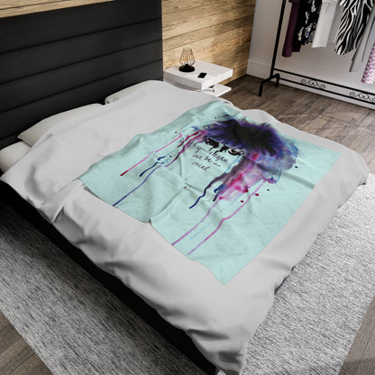 Your Eyes Can Be So Cruel Velveteen Plush Blanket